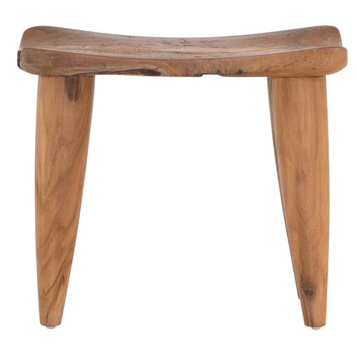 Zada Global Bazaar Natural Teak Wood Rectangular Outdoor Stool