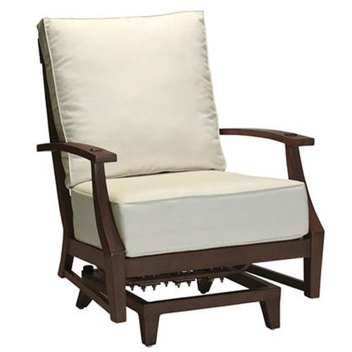 Croquet Aluminum Dark Brown Outdoor Spring Lounge Chair