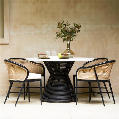 Havana Modern Beige Cushion Wicker Outdoor Dining Collection