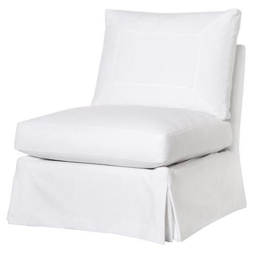 Cisco Home Seda Modern White Cotton Slipcovered Swivel Occasional Chair