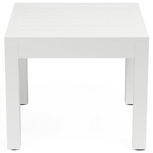 Jace Modern Classic Frost Aluminum Square Outdoor End Table