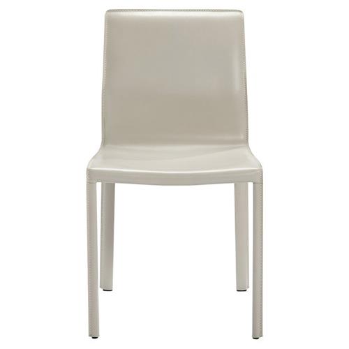 Jada Modern Classic Beige Upholstered Leather Dining Side Chair