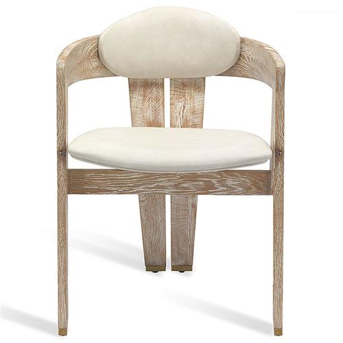 Maryl Modern Cream Faux Leather Upholstered Wood Dining Chair