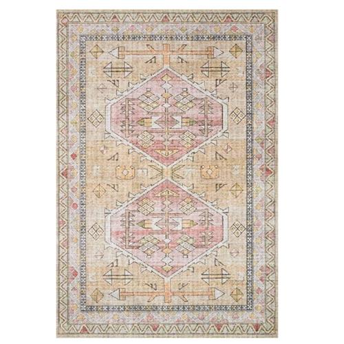 Skye Global Bazaar Yellow Gold Geometric Patterned Rug - 3&#39;6&quot;x5&#39;6&quot;
