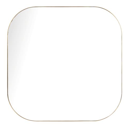 Ian Modern Classic Gold Stainless Steel Square Wall Mirror - Large