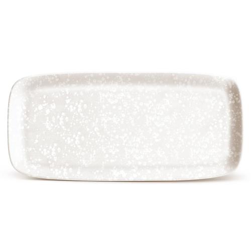 L&#39;Objet Alchimie Modern Reactive White Earthenware Rectangular Platter - Small