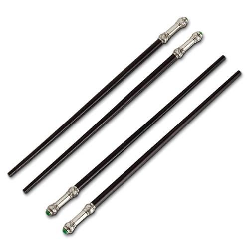 L&#39;Objet Modern Classic Black Wood Platinum Tip Chopsticks - Set of 2 Pairs