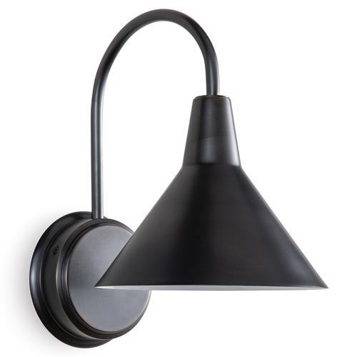 Dublin Industrial Loft Oil Rubbed Bronze Steel Armed Sconce