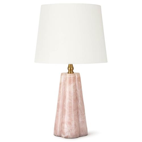 Joelle Hollywood Regency Rose Resin Mini Table Lamp