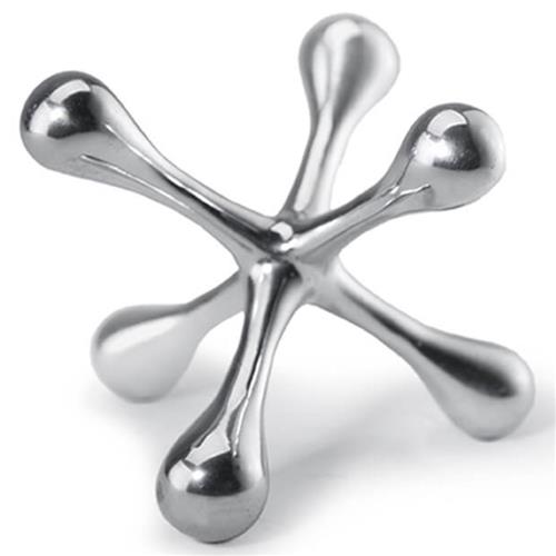 Modern Jack Polished Nickel Aluminum Sculpture - Small