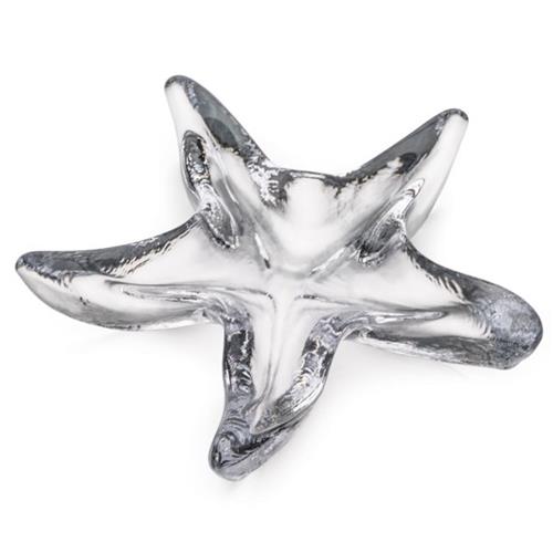 Simon Pearce Starfish Coastal Beach Clear Glass Dish