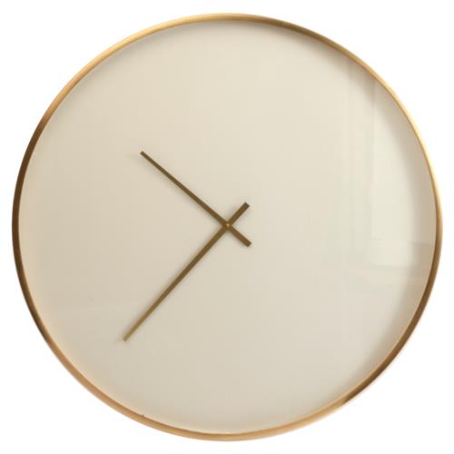Sue Modern Classic Brass Frame Round Wall Clock