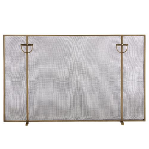 Brooklyn Hollywood Regency Antique Brass Fireplace Screen