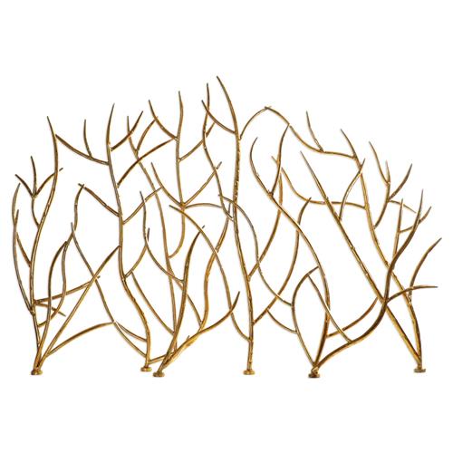 Giana Hollywood Gold Branches Fireplace Screen