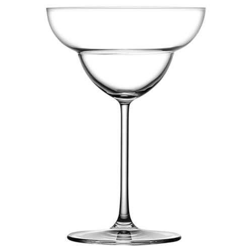 Vintage Modern Classic Clear Crystal Margarita Glass - Set of 2