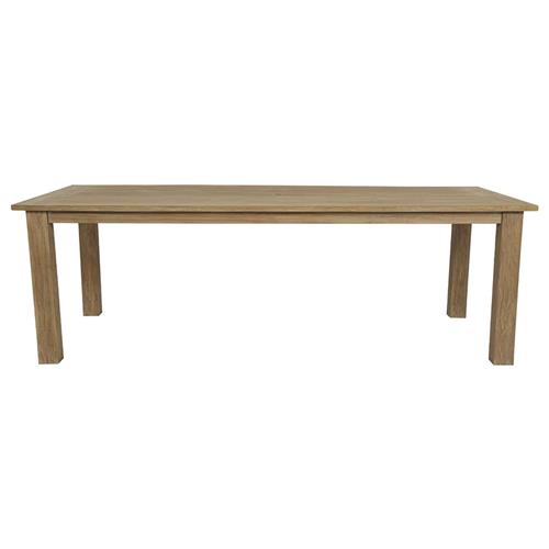 Amina Coastal Natural Teak Wood Outdoor Dining Table - 91&quot;W