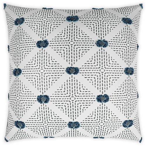 Kathy Global Bazaar White Diamond Patterned Indoor Outdoor Throw Pillow - 22x22