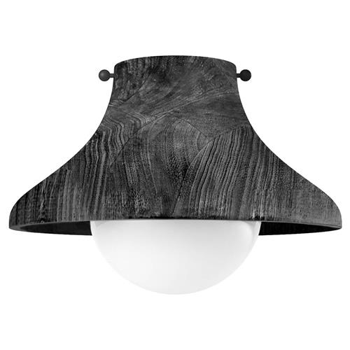 Surfside Black Birch Wood Flush Mount