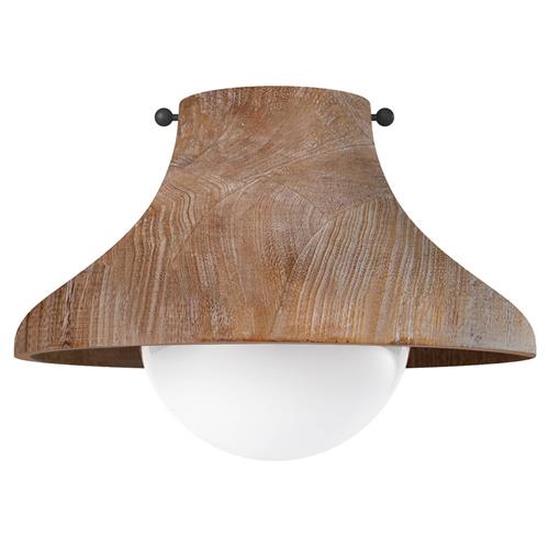 Surfside Brown Birch Wood Flush Mount