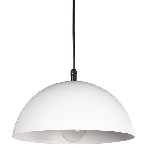 Peridot Industrial White Aluminum Round Outdoor Pendant - Small