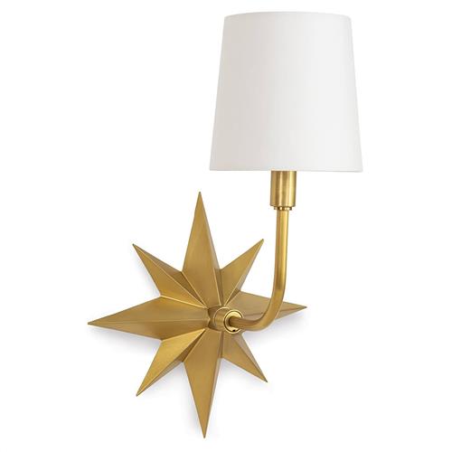 Etoile Modern Classic Gold Steel Backplate Sconce