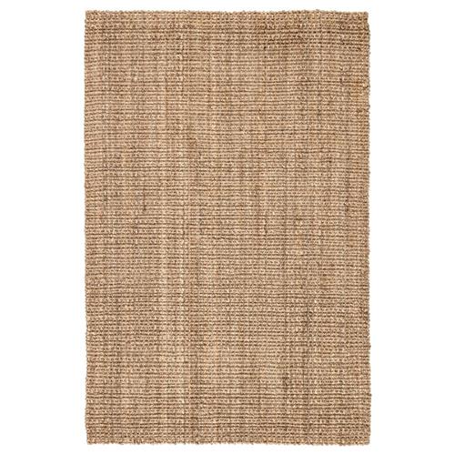 Amara Coastal Beach Brown Jute Natural Rug - 5&#39;x8&#39;
