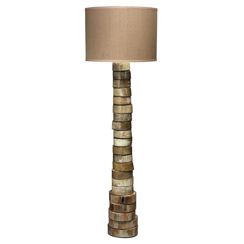 Esther Global Bazaar Brown Horn Stacked Floor Lamp