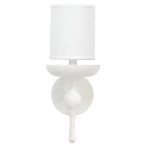 Abigail Modern Classic White Plaster Metal Wall Sconce