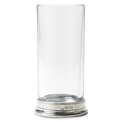 MATCH Modern Pewter Base Clear Crystal Highball Glass