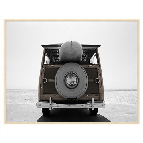 Rick Coastal Beach Grey Surf Wagon Seascape Photograph
