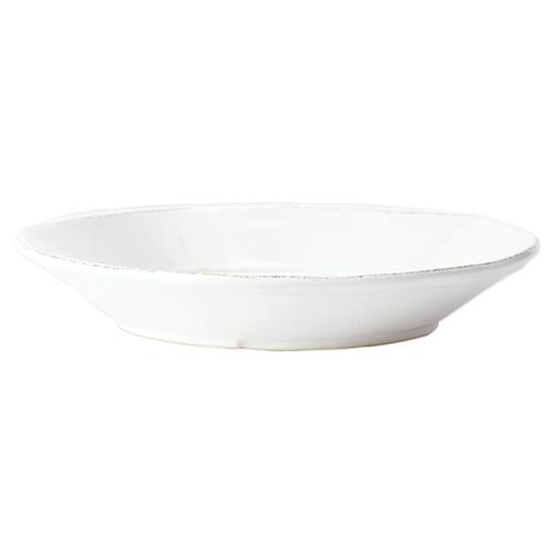 Lastra Coastal White Melamine Shallow Serving Bowl