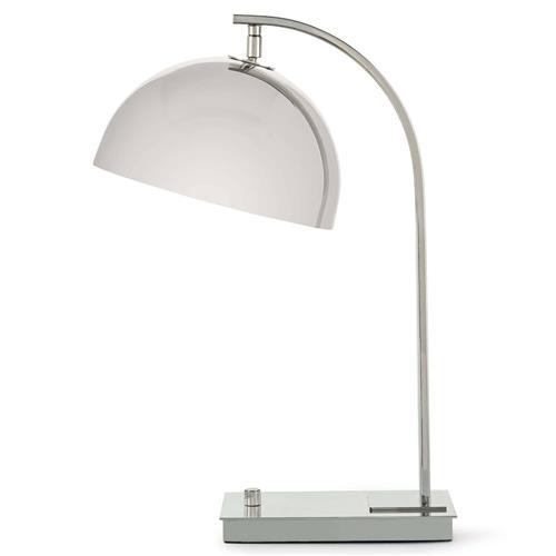 Otto Mid-Century Polished Nickel Steel Desk Lamp