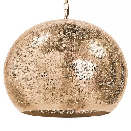 Pierced Global Bazaar Natural Brass Sphere Pendant