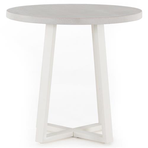 Maceo Modern Classic Stone Top Iron Base Outdoor Dining Table - Small - 31.5&quot;W