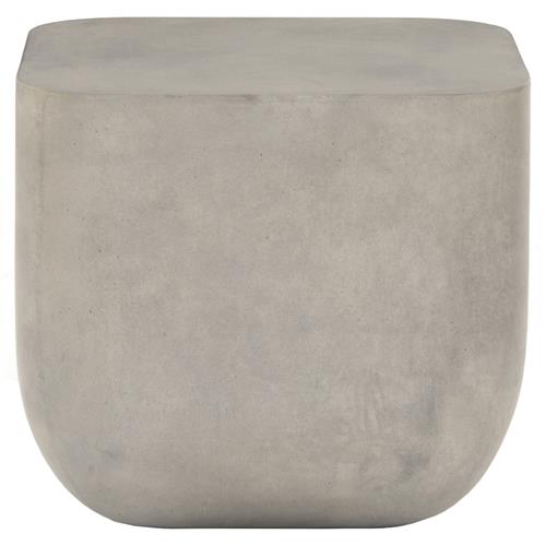 Yvonne Industrial Loft Grey Concrete Outdoor Square Block End Table