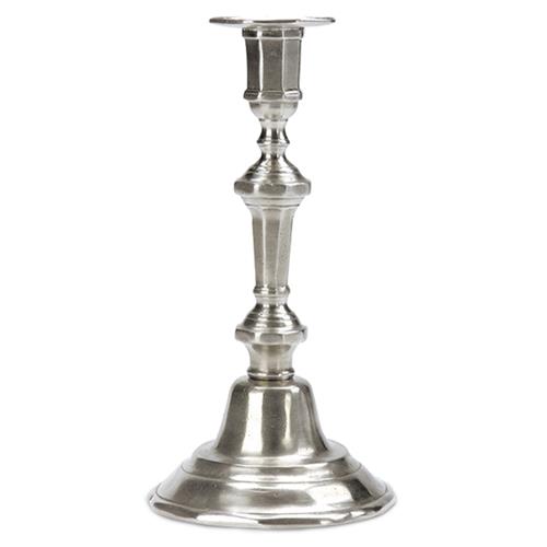 MATCH Modern Genoa Pewter Tall Candlestick