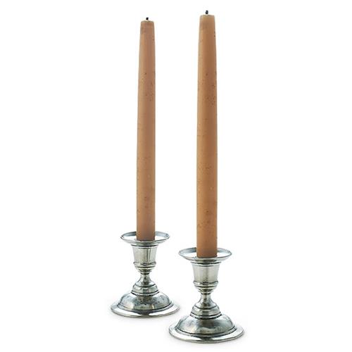 Modern Martina Pewter Candlestick - Set of 2