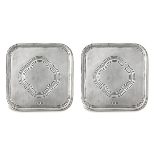 MATCH Modern Pewter Square Coaster - Set of 2