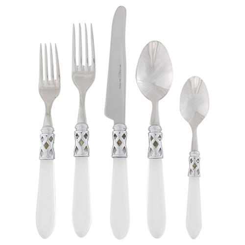 Aladdin Brilliant Modern Clear Acrylic 5 Piece Flatware Place Setting