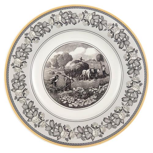 Audun Ferme French Country White Porcelain Dinner Plate