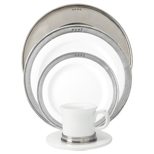 MATCH Modern Convivio Rim White Ceramic Dinnerware Collection
