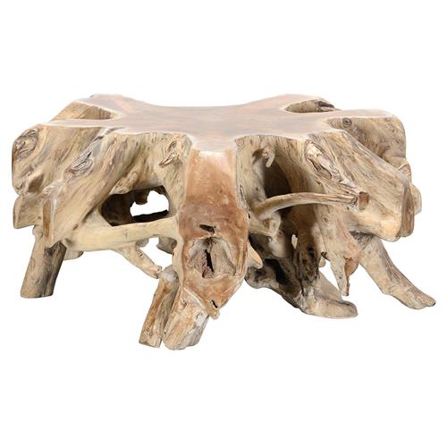 Prescy Coastal Beach Natural Teak Wood Root Coffee Table