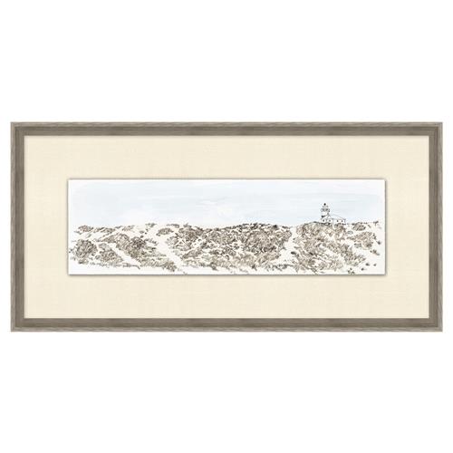 Lance French Country Brown Landscape Natural Frame Illustration