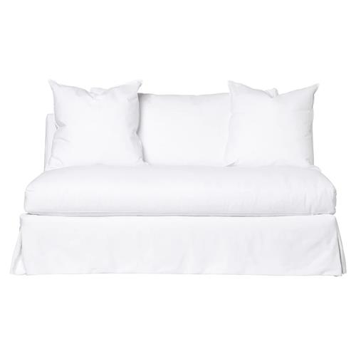 Cisco Home Seda Coastal Denim White Slipcovered Armless Loveseat