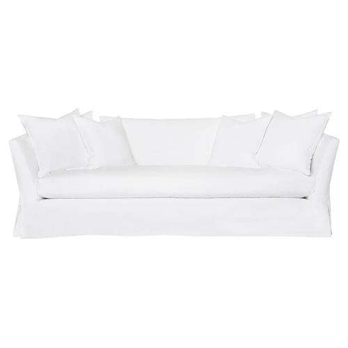 Cisco Home Seda Denim White Slipcovered Sofa - 84&quot;W