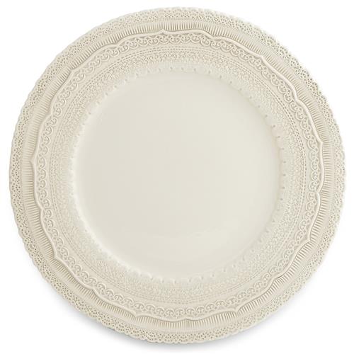 Finezza French Country Cream Ceramic Charger Plate