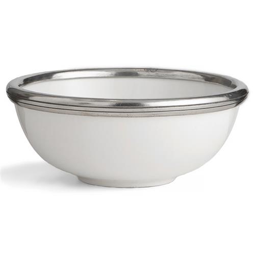 Tuscan French Country White Ceramic Cereal Bowl