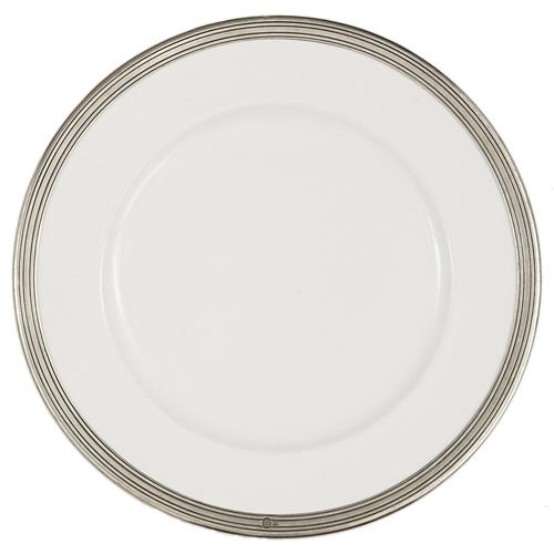 Tuscan French Country White Ceramic Charger Plate