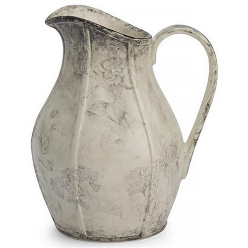 Giulietta French Country Black Floral Ceramic Pitcher