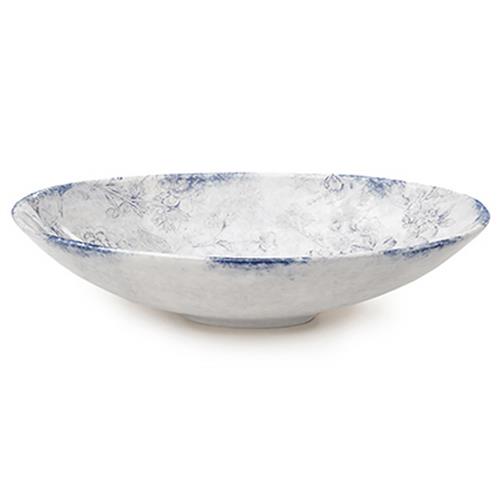 Giulietta French Country Blue Floral Ceramic Oval Serving Bowl